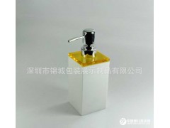 亞克力酒店衛浴皂液器手動方形透明洗手液瓶子按壓頭沐浴露