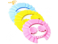 廠家直銷兒童寶寶洗頭帽可調(diào)節(jié)嬰幼兒洗發(fā)帽 梅花護(hù)耳浴帽