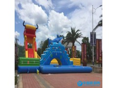 現貨熱銷童娛游樂設備 14.5*8.5平方龍鯊戲水 充氣螺旋大滑梯 超好玩的游樂設備 歡迎搶購