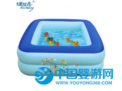 超大加厚家庭游泳池兒童充氣游泳池戲水池210二層釣魚池