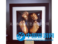 25x25嬰兒手腳模實木相框手腳印泥相框生日紀念品框