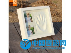 集川高端實木寶寶手腳印泥擺臺相框滿月紀念禮品掛墻畫框批發