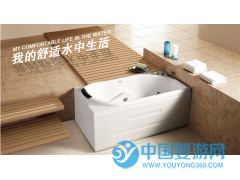 廠家直供1.5米長方形按摩沖浪浴缸獨立式亞克力浴缸