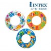 intex充氣兒童透明三色浮圈迪士尼寶寶游泳圈戲水加厚腋下圈熱賣