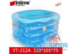 盈泰大號四環長方充氣游泳池 水池 寶寶戲水池 一件代發