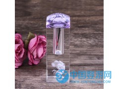 嬰幼兒紀(jì)念品水晶胎毛印章十二生肖內(nèi)雕彩底玲瓏章