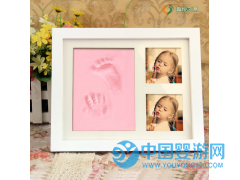 高檔實木立體相框手印泥套裝 寶寶禮物手腳模手足印
