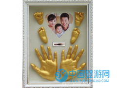 滿月周歲寶寶紀(jì)念品 嬰兒立體克隆手足印手腳印泥寶寶印 全家福