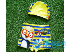 新款兒童泳褲泳帽男童泳衣平角泳褲