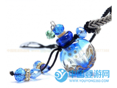 意大利工藝琉璃精油瓶吊墜胎毛鏈 嬰兒紀(jì)念品項(xiàng)鏈 專柜正品