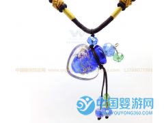 批發(fā)小桃心金沙琉璃精油項(xiàng)鏈 香薰吊墜飾品胎毛嬰兒紀(jì)念品