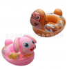 加厚把手式兒童卡通坐圈 嬰幼兒游泳圈寶寶座圈充氣浮圈汽艇坐艇