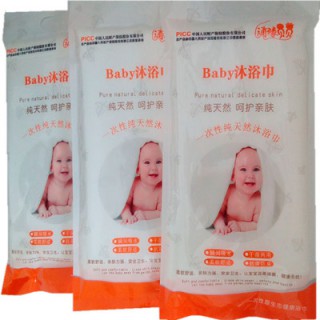 100克一次性浴巾二件套 嬰兒毛巾游泳洗澡專用