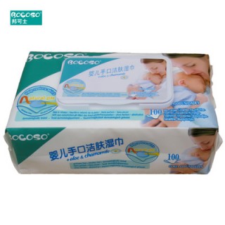 邦可士嬰兒濕巾100抽帶蓋寶寶手口濕紙巾 防紅屁屁廠家批發(fā)BOCOSO