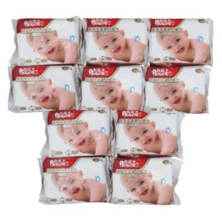 邦可士嬰兒濕巾30抽*10包 小包便攜手口濕紙巾25+5片裝批發(fā)