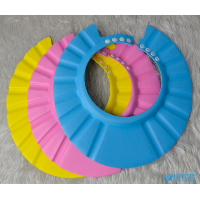 廠家直銷高彈加厚嬰兒洗發帽可調節洗頭帽