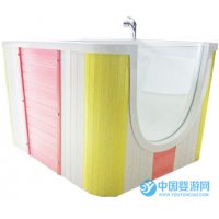 優(yōu)爾博新款無味單面玻璃游泳沖淋一體池（塑木裙板）